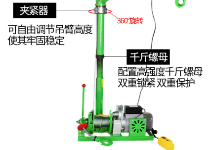 小型吊運機的夾緊器配件有什么作用